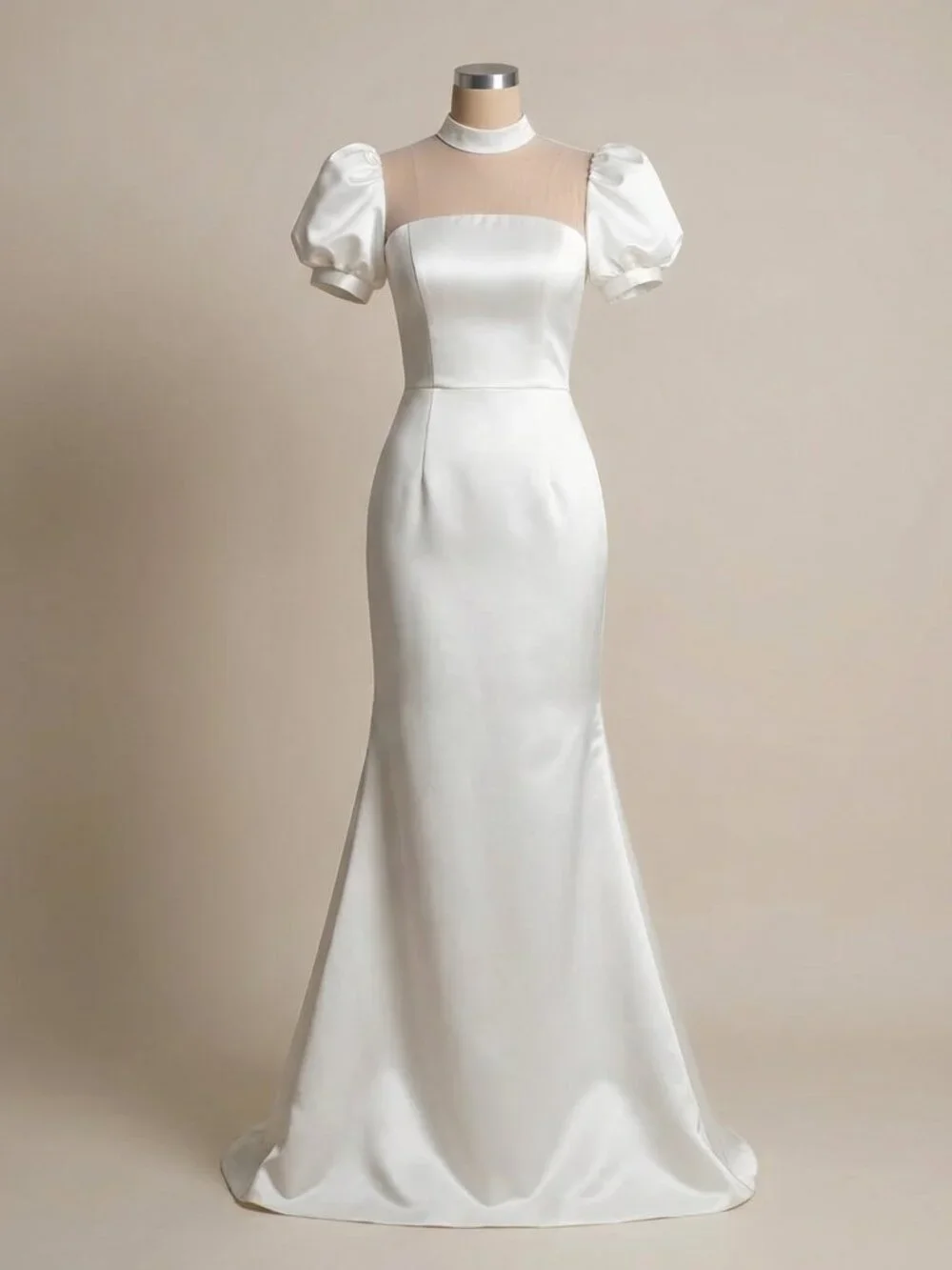 Luxury Bridal Grace Kelly Style Elegant Classy Wedding Couture Runway Dress Gown - Picture 3 of 4